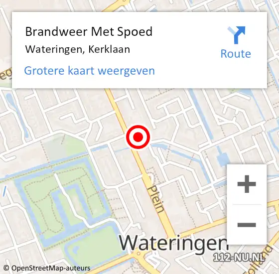 Locatie op kaart van de 112 melding: Brandweer Met Spoed Naar Wateringen, Kerklaan op 28 juli 2024 08:52