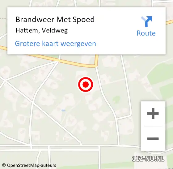 Locatie op kaart van de 112 melding: Brandweer Met Spoed Naar Hattem, Veldweg op 28 juli 2024 10:45