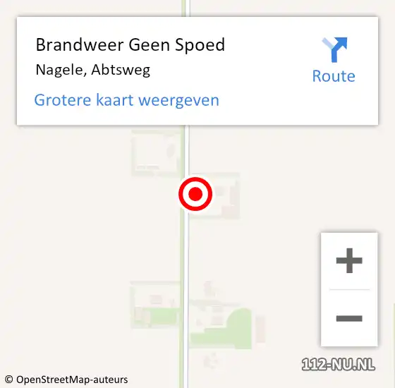 Locatie op kaart van de 112 melding: Brandweer Geen Spoed Naar Nagele, Abtsweg op 28 juli 2024 14:01