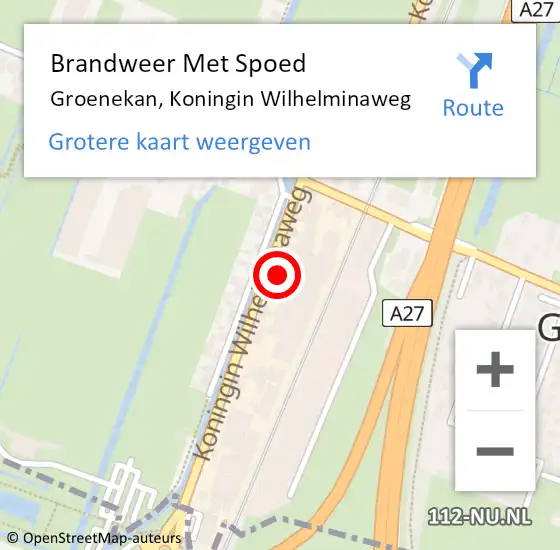 Locatie op kaart van de 112 melding: Brandweer Met Spoed Naar Groenekan, Koningin Wilhelminaweg op 14 oktober 2014 15:24