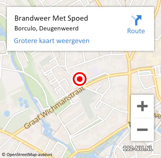 Locatie op kaart van de 112 melding: Brandweer Met Spoed Naar Borculo, Deugenweerd op 28 juli 2024 16:37