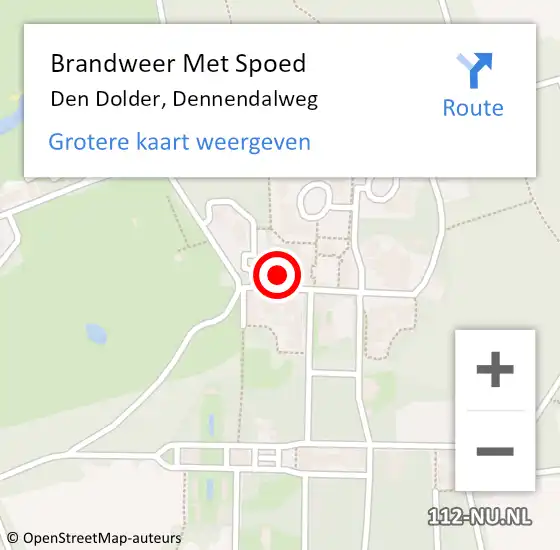 Locatie op kaart van de 112 melding: Brandweer Met Spoed Naar Den Dolder, Dennendalweg op 28 juli 2024 17:28