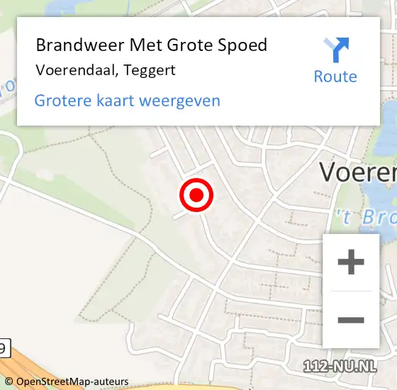 Locatie op kaart van de 112 melding: Brandweer Met Grote Spoed Naar Voerendaal, Teggert op 28 juli 2024 17:29