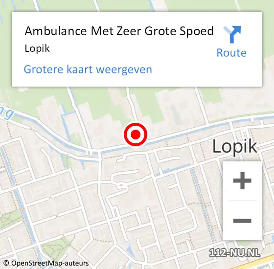 Locatie op kaart van de 112 melding: Ambulance Met Zeer Grote Spoed Naar Lopik op 28 juli 2024 18:07