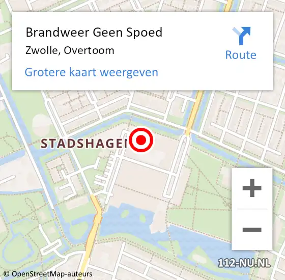 Locatie op kaart van de 112 melding: Brandweer Geen Spoed Naar Zwolle, Overtoom op 28 juli 2024 19:49