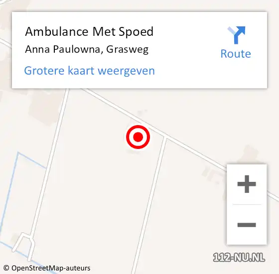 Locatie op kaart van de 112 melding: Ambulance Met Spoed Naar Anna Paulowna, Grasweg op 28 juli 2024 19:51