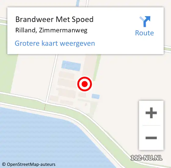 Locatie op kaart van de 112 melding: Brandweer Met Spoed Naar Rilland, Zimmermanweg op 28 juli 2024 20:44