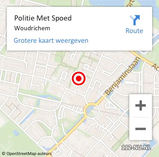 Locatie op kaart van de 112 melding: Politie Met Spoed Naar Woudrichem op 28 juli 2024 21:12