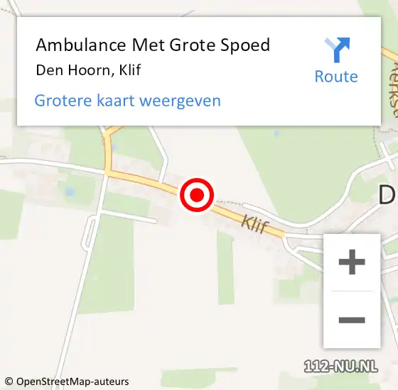 Locatie op kaart van de 112 melding: Ambulance Met Grote Spoed Naar Den Hoorn, Klif op 29 juli 2024 01:39