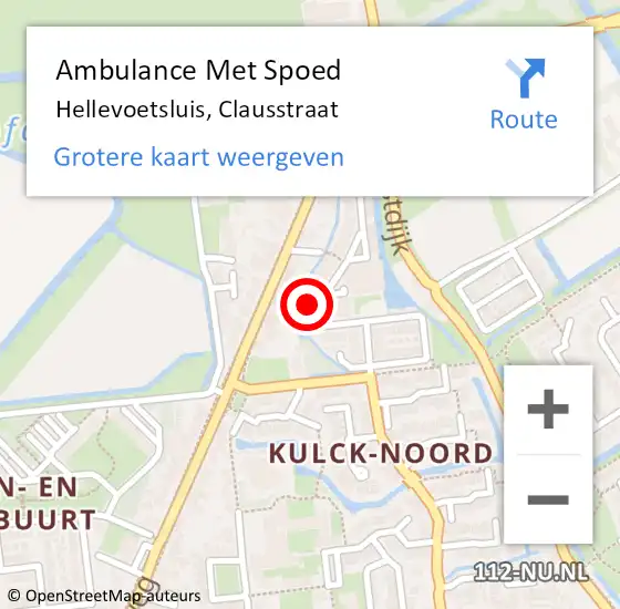 Locatie op kaart van de 112 melding: Ambulance Met Spoed Naar Hellevoetsluis, Clausstraat op 29 juli 2024 01:45