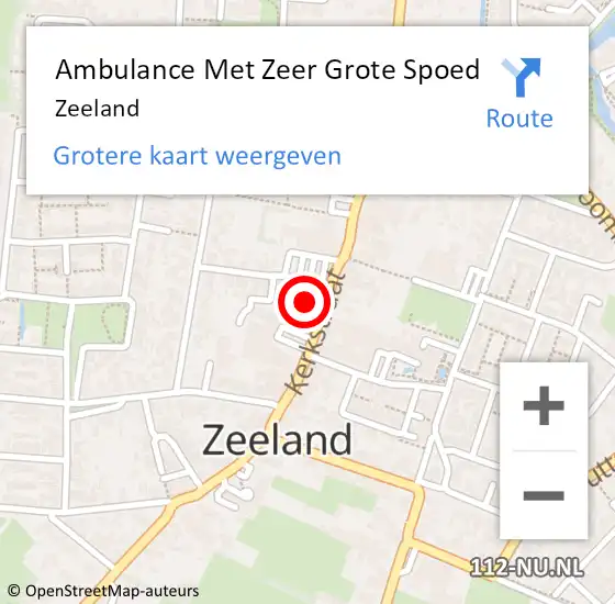 Locatie op kaart van de 112 melding: Ambulance Met Zeer Grote Spoed Naar Zeeland op 29 juli 2024 07:58