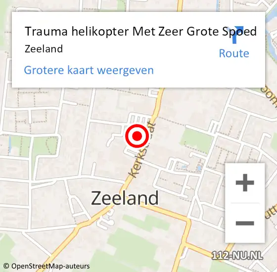 Locatie op kaart van de 112 melding: Trauma helikopter Met Zeer Grote Spoed Naar Zeeland op 29 juli 2024 07:59