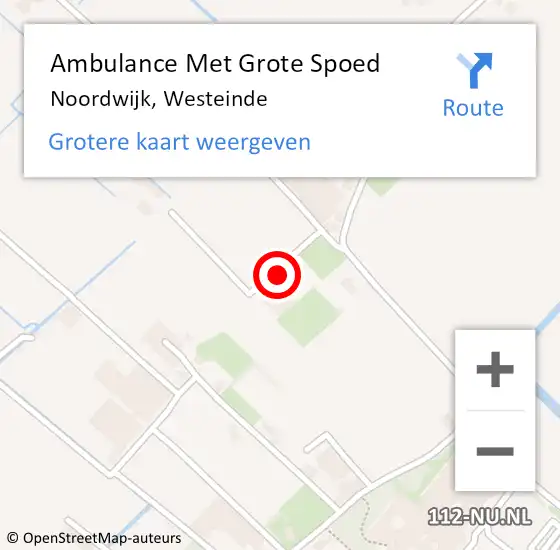 Locatie op kaart van de 112 melding: Ambulance Met Grote Spoed Naar Noordwijk, Westeinde op 29 juli 2024 08:37