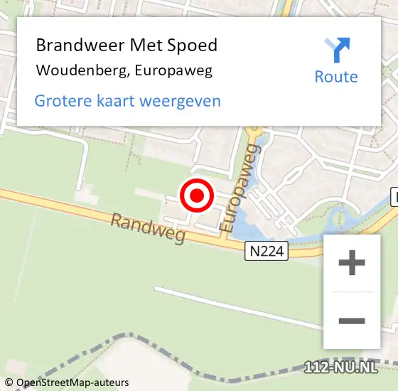 Locatie op kaart van de 112 melding: Brandweer Met Spoed Naar Woudenberg, Europaweg op 29 juli 2024 13:09