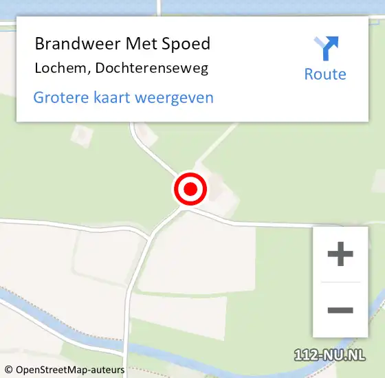 Locatie op kaart van de 112 melding: Brandweer Met Spoed Naar Lochem, Dochterenseweg op 29 juli 2024 13:56