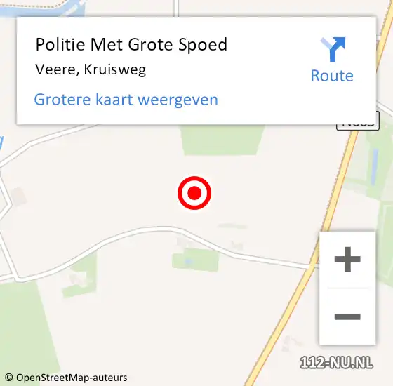 Locatie op kaart van de 112 melding: Politie Met Grote Spoed Naar Veere, Kruisweg op 29 juli 2024 15:48