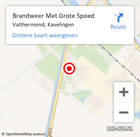 Locatie op kaart van de 112 melding: Brandweer Met Grote Spoed Naar Valthermond, Kavelingen op 29 juli 2024 16:12