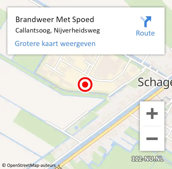 Locatie op kaart van de 112 melding: Brandweer Met Spoed Naar Callantsoog, Nijverheidsweg op 29 juli 2024 17:17