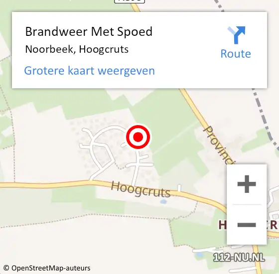 Locatie op kaart van de 112 melding: Brandweer Met Spoed Naar Noorbeek, Hoogcruts op 29 juli 2024 20:07