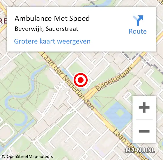 Locatie op kaart van de 112 melding: Ambulance Met Spoed Naar Beverwijk, Sauerstraat op 29 juli 2024 20:34