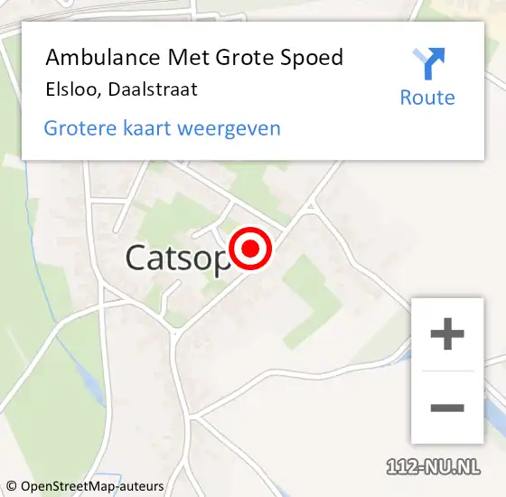 Locatie op kaart van de 112 melding: Ambulance Met Grote Spoed Naar Elsloo, Daalstraat op 14 oktober 2014 17:55