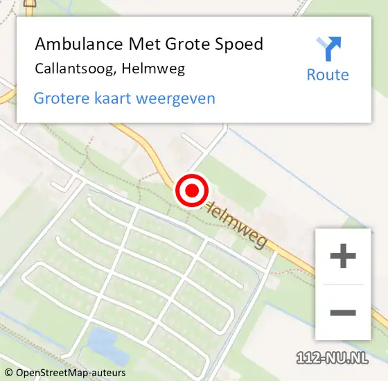 Locatie op kaart van de 112 melding: Ambulance Met Grote Spoed Naar Callantsoog, Helmweg op 30 juli 2024 02:53