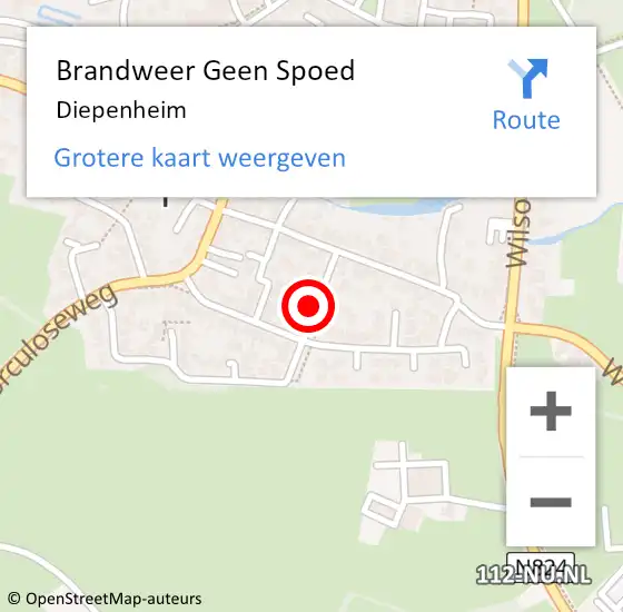 Locatie op kaart van de 112 melding: Brandweer Geen Spoed Naar Diepenheim op 30 juli 2024 08:08