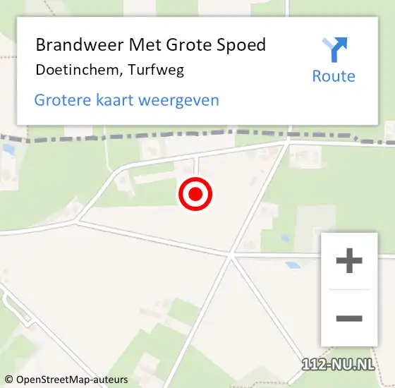 Locatie op kaart van de 112 melding: Brandweer Met Grote Spoed Naar Doetinchem, Turfweg op 30 juli 2024 08:35