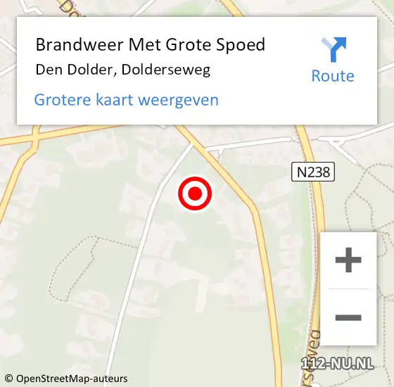 Locatie op kaart van de 112 melding: Brandweer Met Grote Spoed Naar Den Dolder, Dolderseweg op 30 juli 2024 08:52