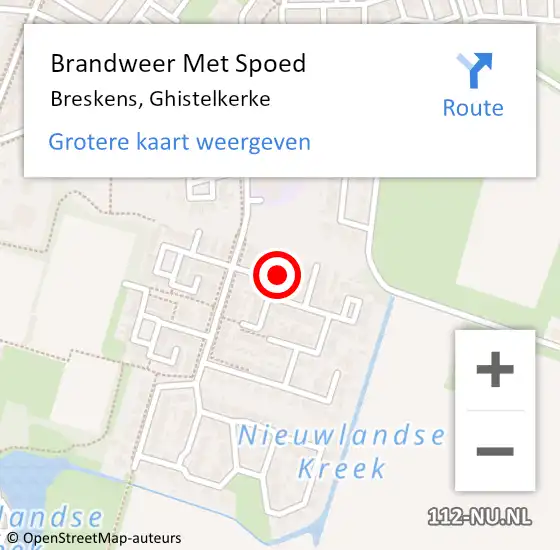 Locatie op kaart van de 112 melding: Brandweer Met Spoed Naar Breskens, Ghistelkerke op 30 juli 2024 09:13