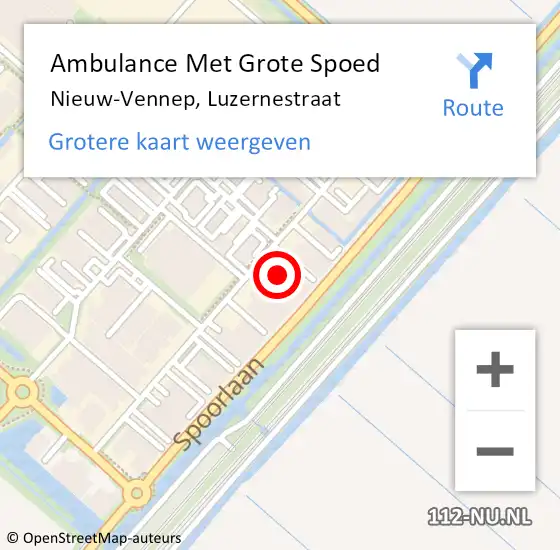 Locatie op kaart van de 112 melding: Ambulance Met Grote Spoed Naar Nieuw-Vennep, Luzernestraat op 30 juli 2024 10:20