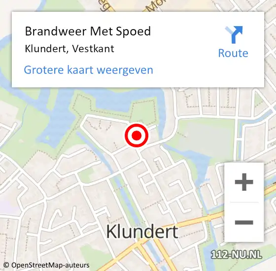 Locatie op kaart van de 112 melding: Brandweer Met Spoed Naar Klundert, Vestkant op 30 juli 2024 11:35