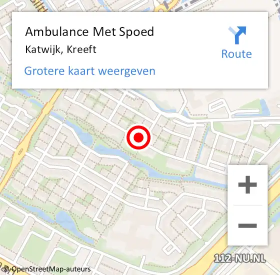 Locatie op kaart van de 112 melding: Ambulance Met Spoed Naar Katwijk, Kreeft op 30 juli 2024 13:10