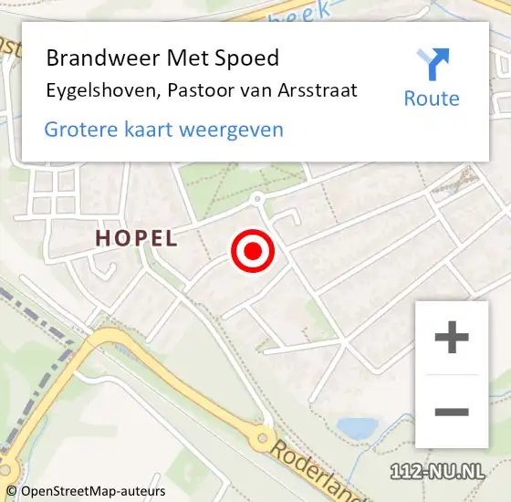 Locatie op kaart van de 112 melding: Brandweer Met Spoed Naar Eygelshoven, Pastoor van Arsstraat op 30 juli 2024 13:13