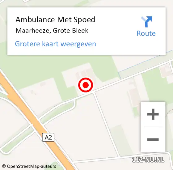 Locatie op kaart van de 112 melding: Ambulance Met Spoed Naar Maarheeze, Grote Bleek op 30 juli 2024 13:42