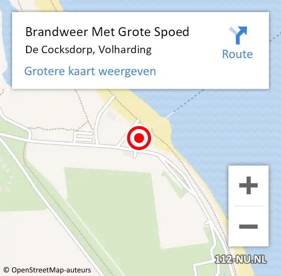 Locatie op kaart van de 112 melding: Brandweer Met Grote Spoed Naar De Cocksdorp, Volharding op 30 juli 2024 17:31