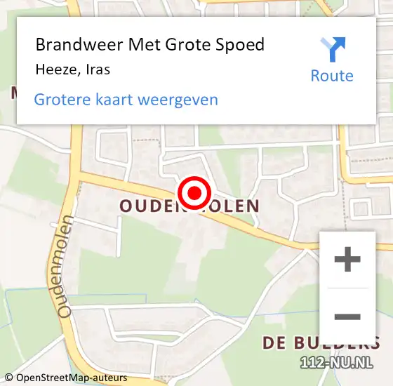 Locatie op kaart van de 112 melding: Brandweer Met Grote Spoed Naar Heeze, Iras op 30 juli 2024 19:45