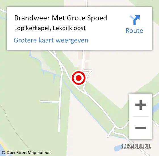 Locatie op kaart van de 112 melding: Brandweer Met Grote Spoed Naar Lopikerkapel, Lekdijk oost op 30 juli 2024 20:21