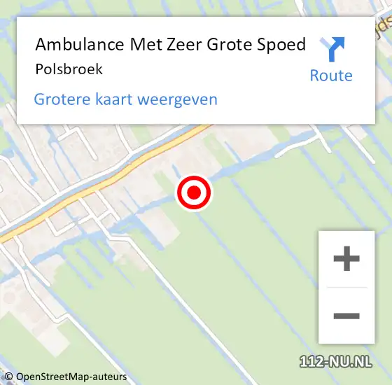 Locatie op kaart van de 112 melding: Ambulance Met Zeer Grote Spoed Naar Polsbroek op 30 juli 2024 21:15