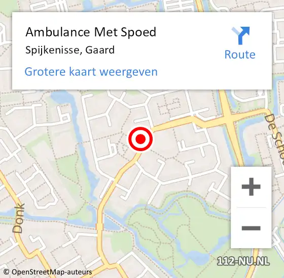Locatie op kaart van de 112 melding: Ambulance Met Spoed Naar Spijkenisse, Gaard op 31 juli 2024 03:33