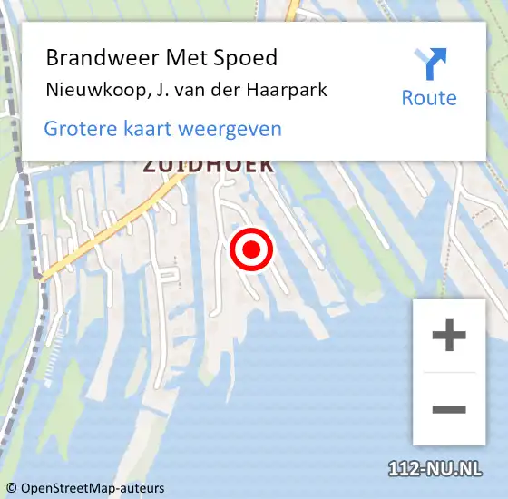 Locatie op kaart van de 112 melding: Brandweer Met Spoed Naar Nieuwkoop, J. van der Haarpark op 31 juli 2024 08:23