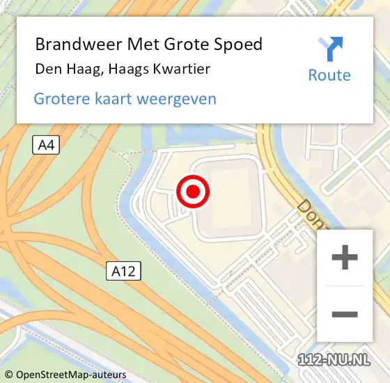 Locatie op kaart van de 112 melding: Brandweer Met Grote Spoed Naar Den Haag, Haags Kwartier op 31 juli 2024 08:26