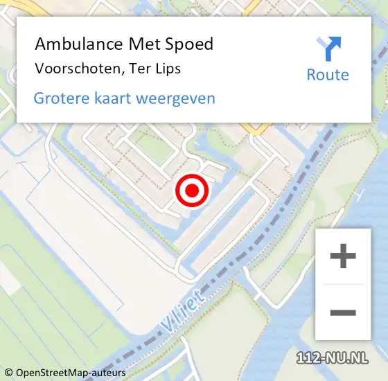 Locatie op kaart van de 112 melding: Ambulance Met Spoed Naar Voorschoten, Ter Lips op 31 juli 2024 08:32