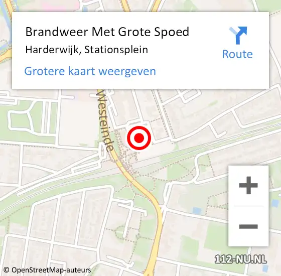 Locatie op kaart van de 112 melding: Brandweer Met Grote Spoed Naar Harderwijk, Stationsplein op 31 juli 2024 09:10