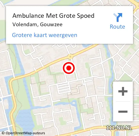 Locatie op kaart van de 112 melding: Ambulance Met Grote Spoed Naar Volendam, Gouwzee op 31 juli 2024 12:18