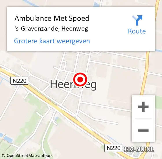 Locatie op kaart van de 112 melding: Ambulance Met Spoed Naar 's-Gravenzande, Heenweg op 31 juli 2024 13:25