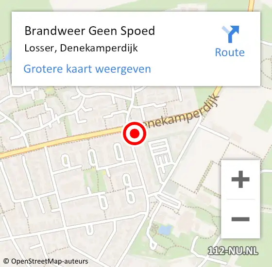 Locatie op kaart van de 112 melding: Brandweer Geen Spoed Naar Losser, Denekamperdijk op 31 juli 2024 15:03