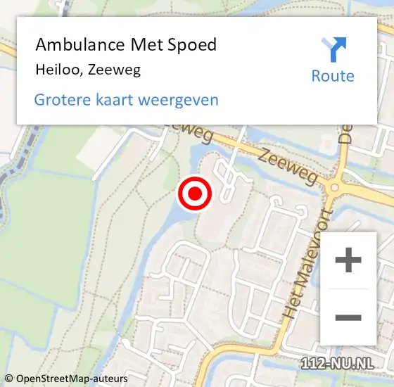 Locatie op kaart van de 112 melding: Ambulance Met Spoed Naar Heiloo, Zeeweg op 31 juli 2024 16:39