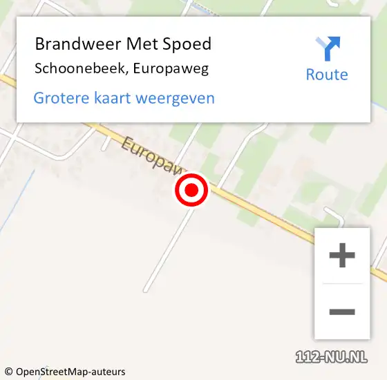 Locatie op kaart van de 112 melding: Brandweer Met Spoed Naar Schoonebeek, Europaweg op 31 juli 2024 17:05