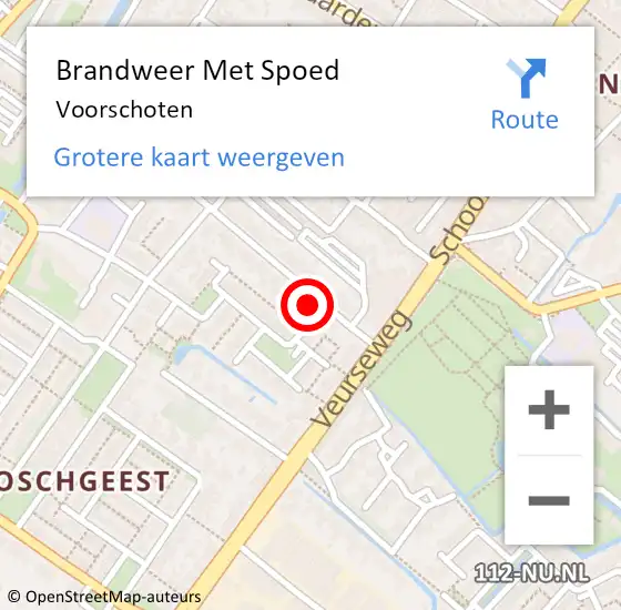 Locatie op kaart van de 112 melding: Brandweer Met Spoed Naar Voorschoten op 1 augustus 2024 00:58